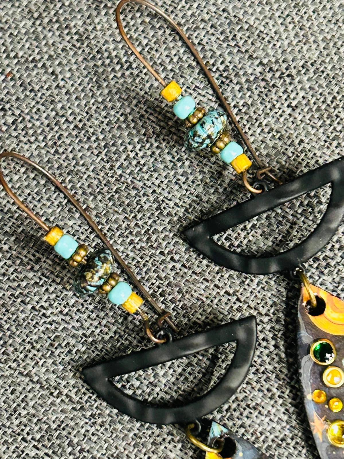 Boucles d’oreilles pendantes bohèmes Égypte – photo 4